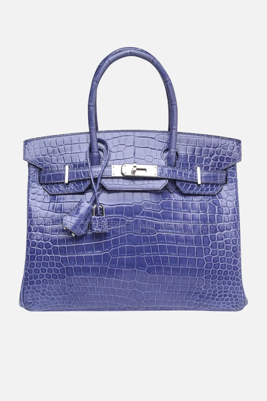 Hermes Birkin 30 Shiny Bleu Brighton Porosus Crocodile PHW