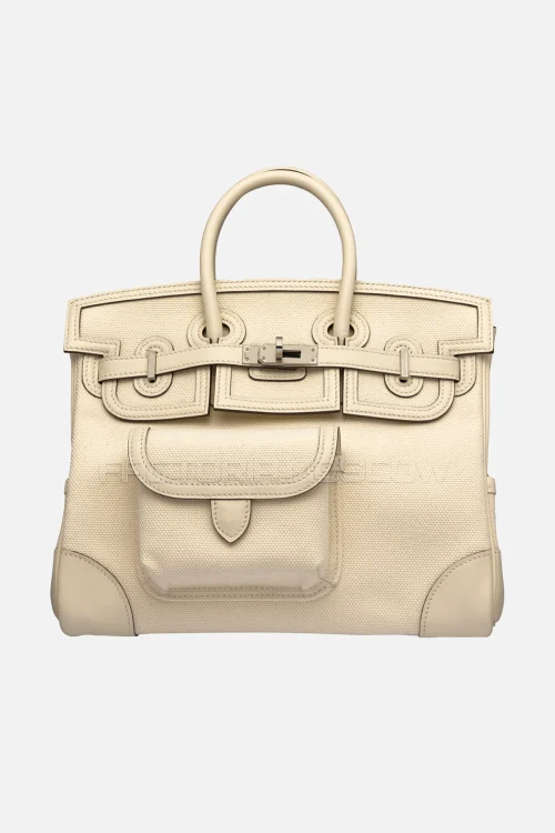Hermes Birkin 25 Cargo Nata Canvas/Swift PHW