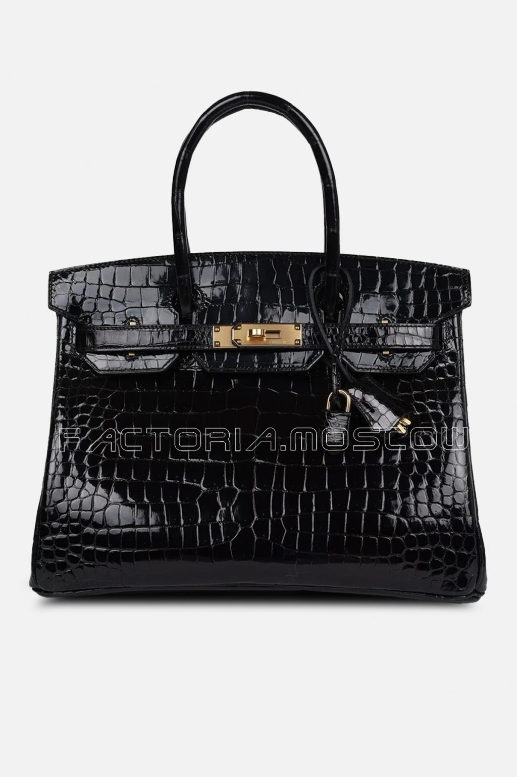 Hermès Birkin 30 Black Shiny Porosus Crocodile GHW