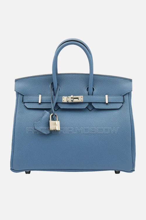 Hermes Birkin 25 Bleu Azur Togo PHW