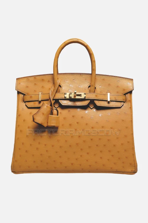 Hermes Birkin 25 Saffron Ostrich GHW