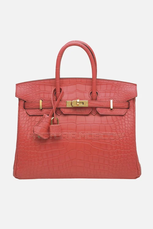 Hermes Birkin 25 Matte Bougainvillier Alligator GHW