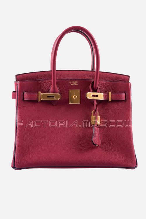 Hermes Birkin 30 HSS Rouge Grenat And Blue Nuit Togo GHW