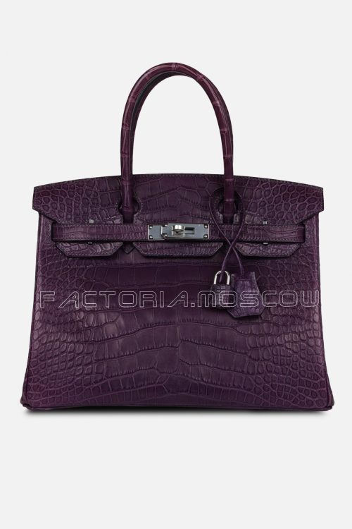 Hermes Birkin 30 Matte Amethyste Alligator PHW