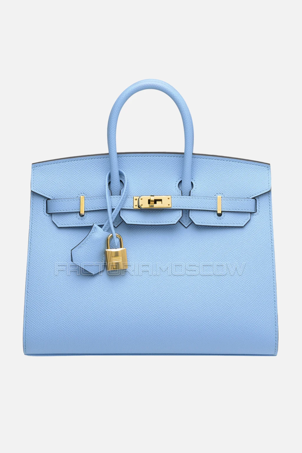 Hermes Birkin Sellier 25 Epsom Celeste GHW