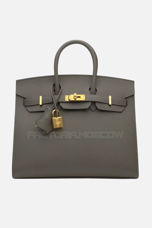 Hermes Birkin Sellier 25 Gris Meyer Epsom GHW