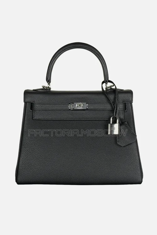 Hermes Kelly Retourne 25 Togo Colour Black PHW