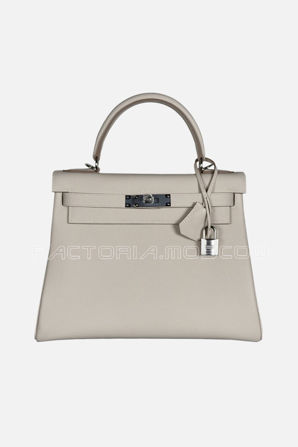 Hermes Kelly Retourne 28 Togo Colour Craie PHW