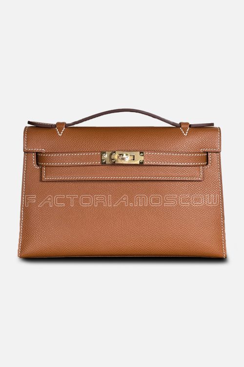 Hermes Kelly Pochette Epsom Colour Gold GHW
