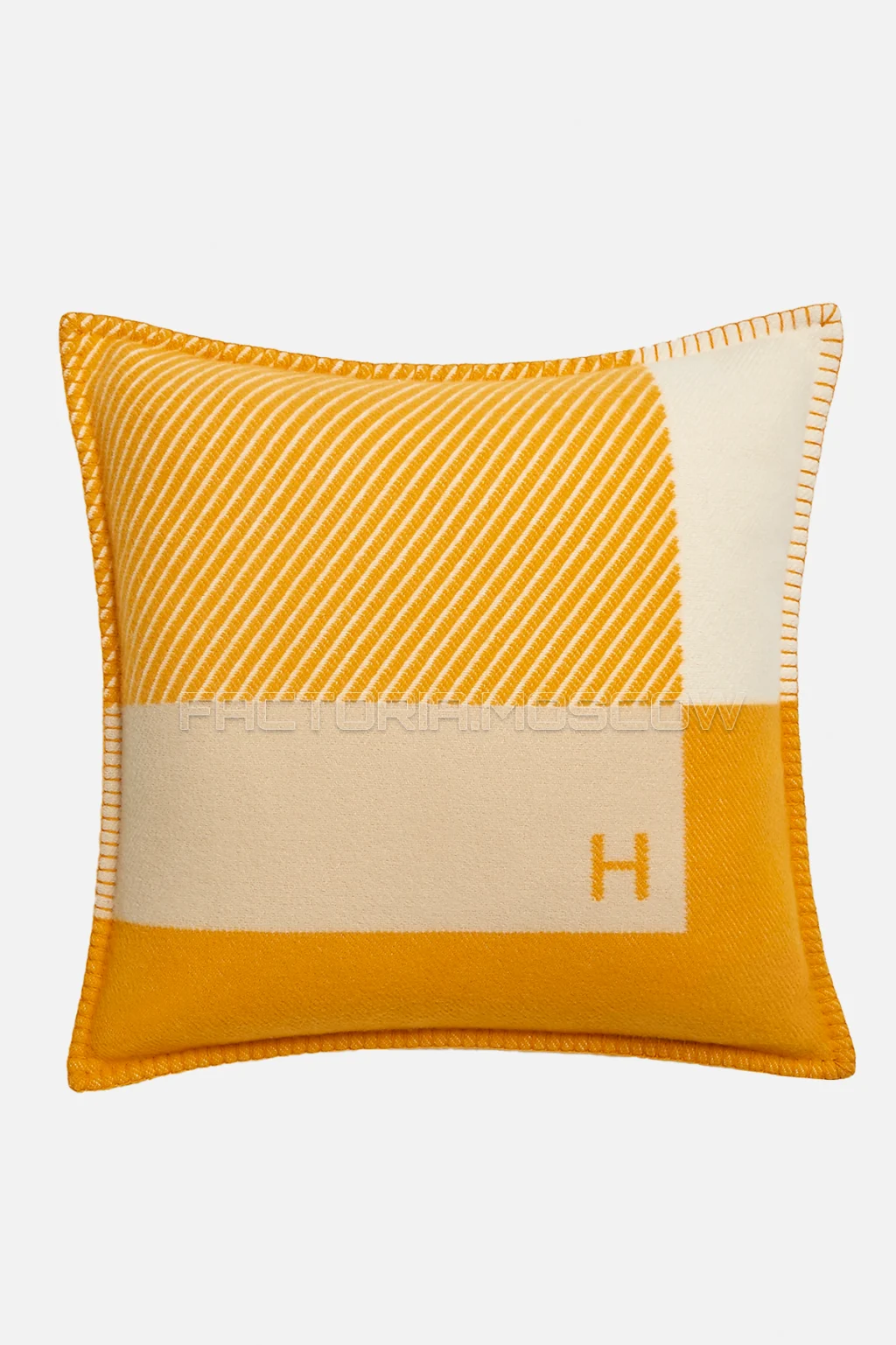 Hermes H Riviera pillow colour Soleil