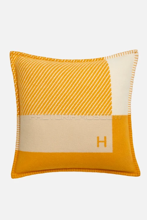Hermes H Riviera pillow colour Soleil