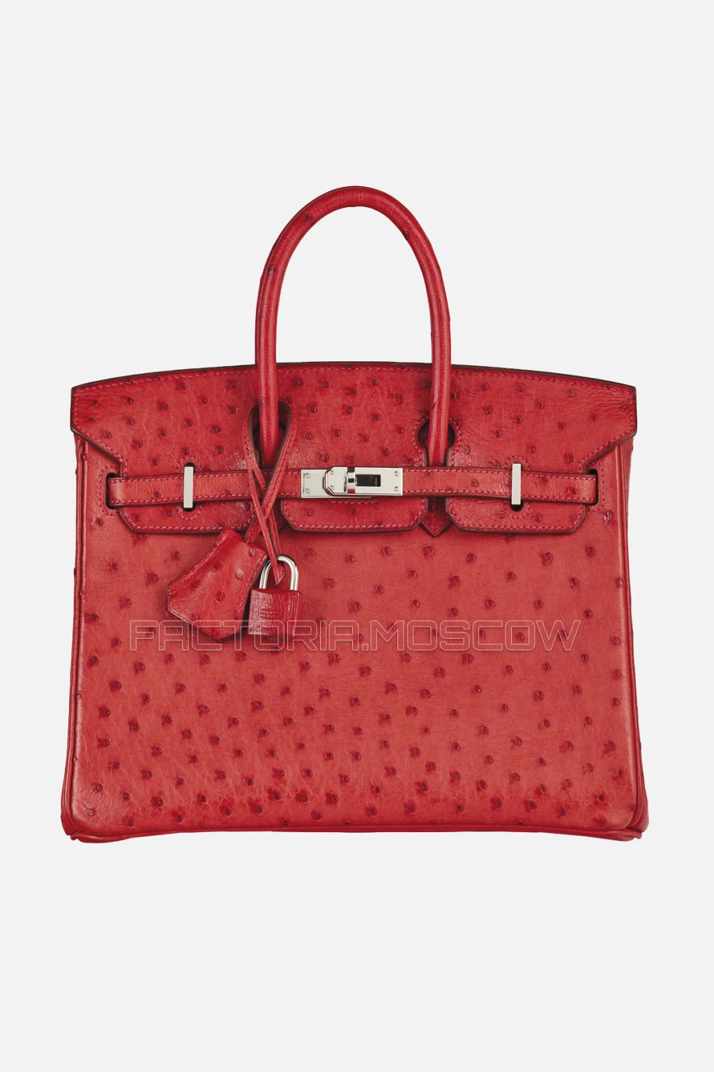 Hermes Birkin 25 Rouge Vif Ostrich PHW