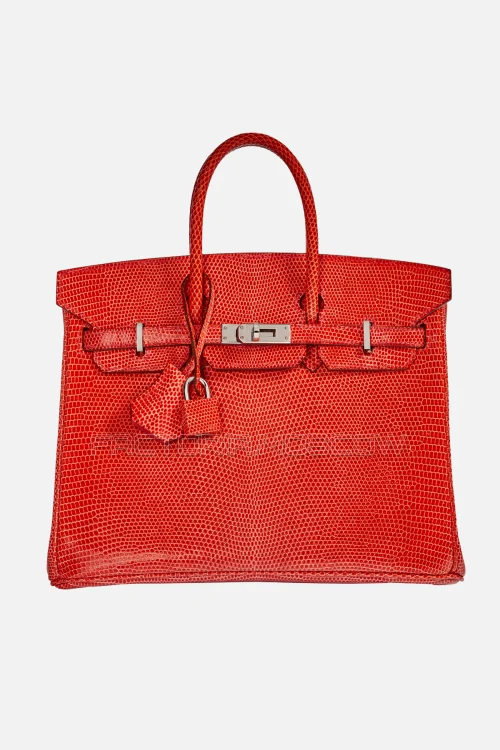 Hermes Birkin 25 Bougainvillier Niloticus Lizard PHW