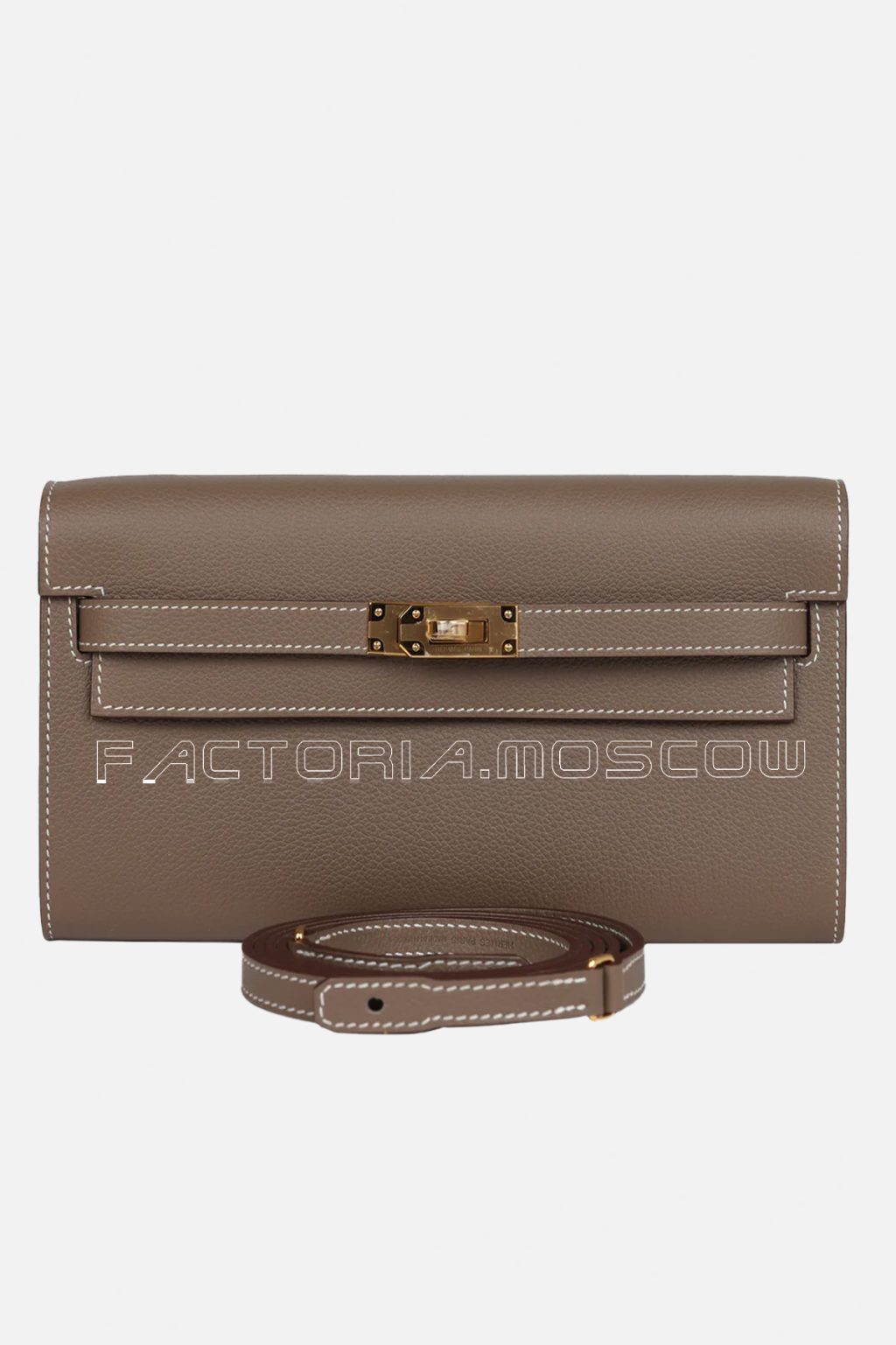 Hermès Kelly Wallet To Go Etoupe Evercolor GHW