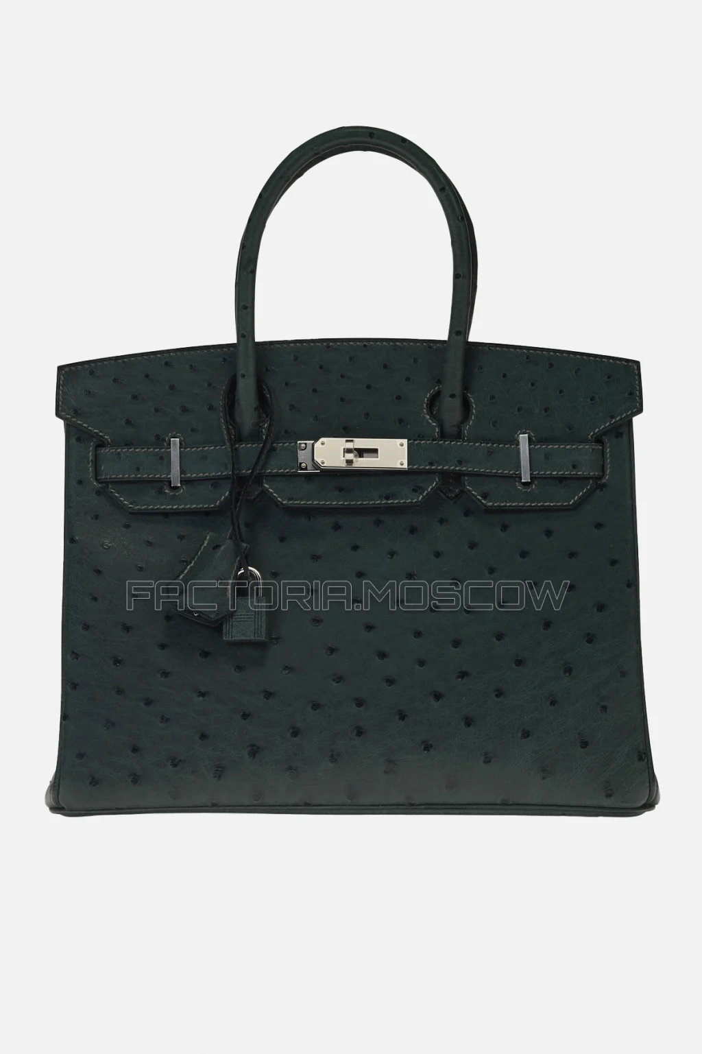 Hermes Birkin 30 Vert Fonce Ostrich PHW
