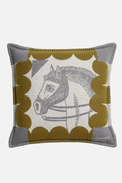 Hermes Cheval Joker pillow Colour Kaki