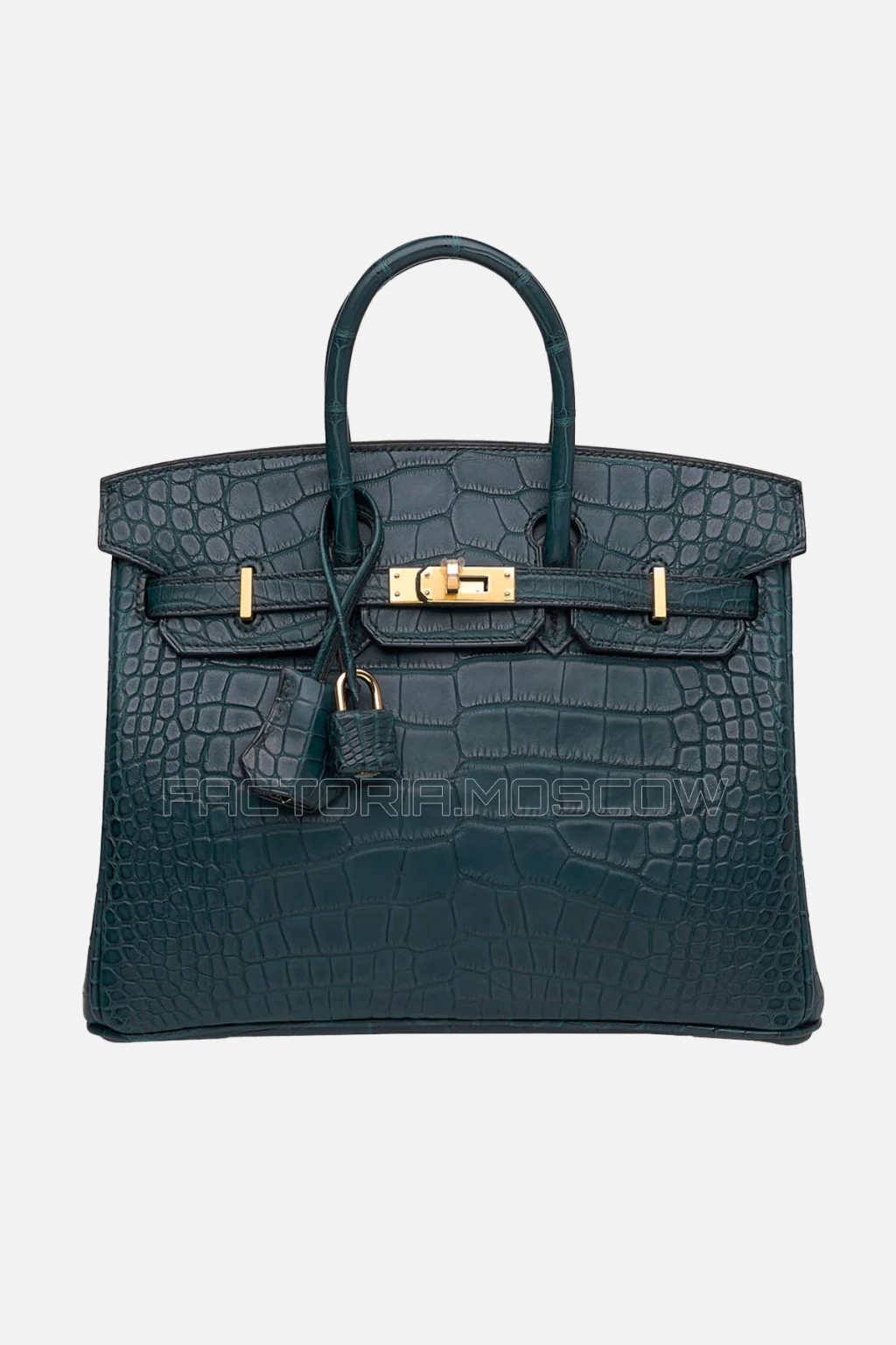 Hermes Birkin 25 Matte Vert Rousseau Alligator GHW