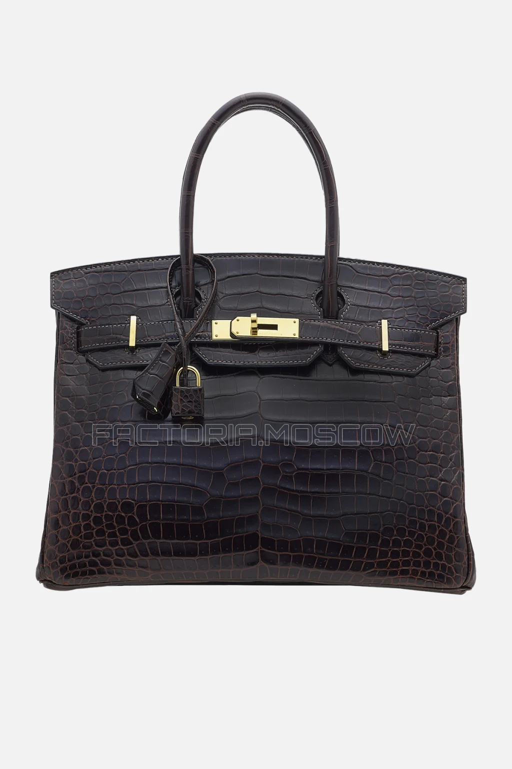 Hermes Birkin 30 Matte Ébene Porosus Crocodile GHW