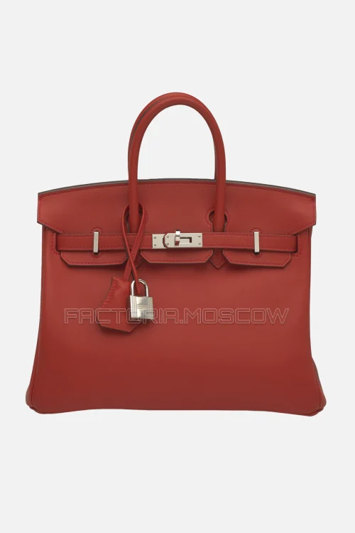 Hermes Birkin 25 Vermillion Swift PHW