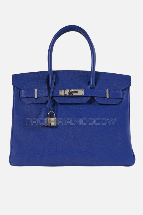 Hermes Birkin 30 Bleu Electrique Epsom PHW