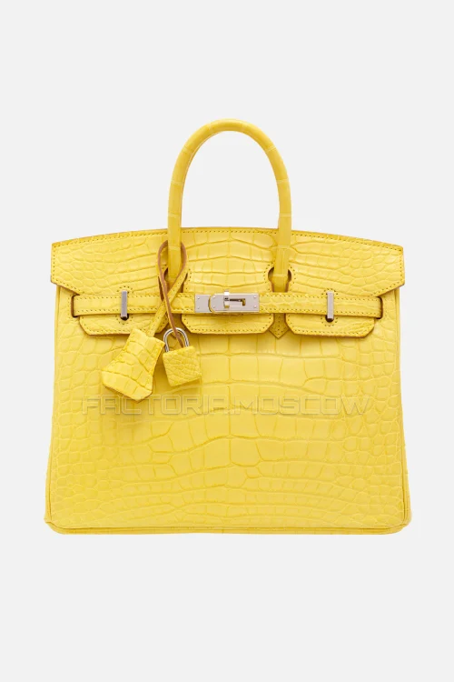 Hermes Birkin 25 Matte Mimosa Alligator PHW