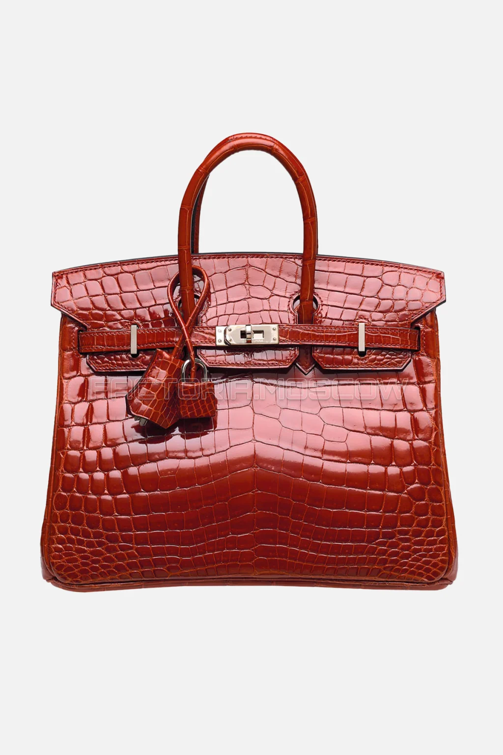 Hermes Birkin 25 Shiny Rouge H Niloticus Crocodile PHW