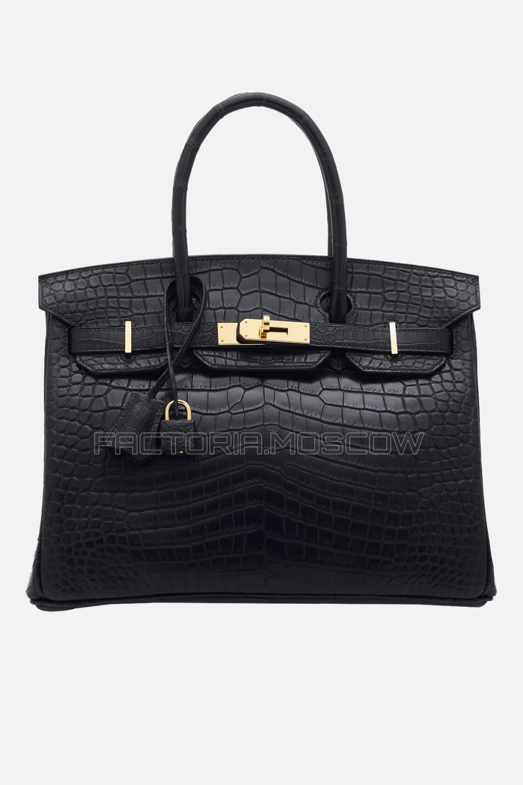 Hermes Birkin 30 Matte Bleu Marine Porosus Crocodile GHW