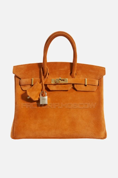 Hermes Birkin 25 Veau Doblis/Calf Box Orange GHW