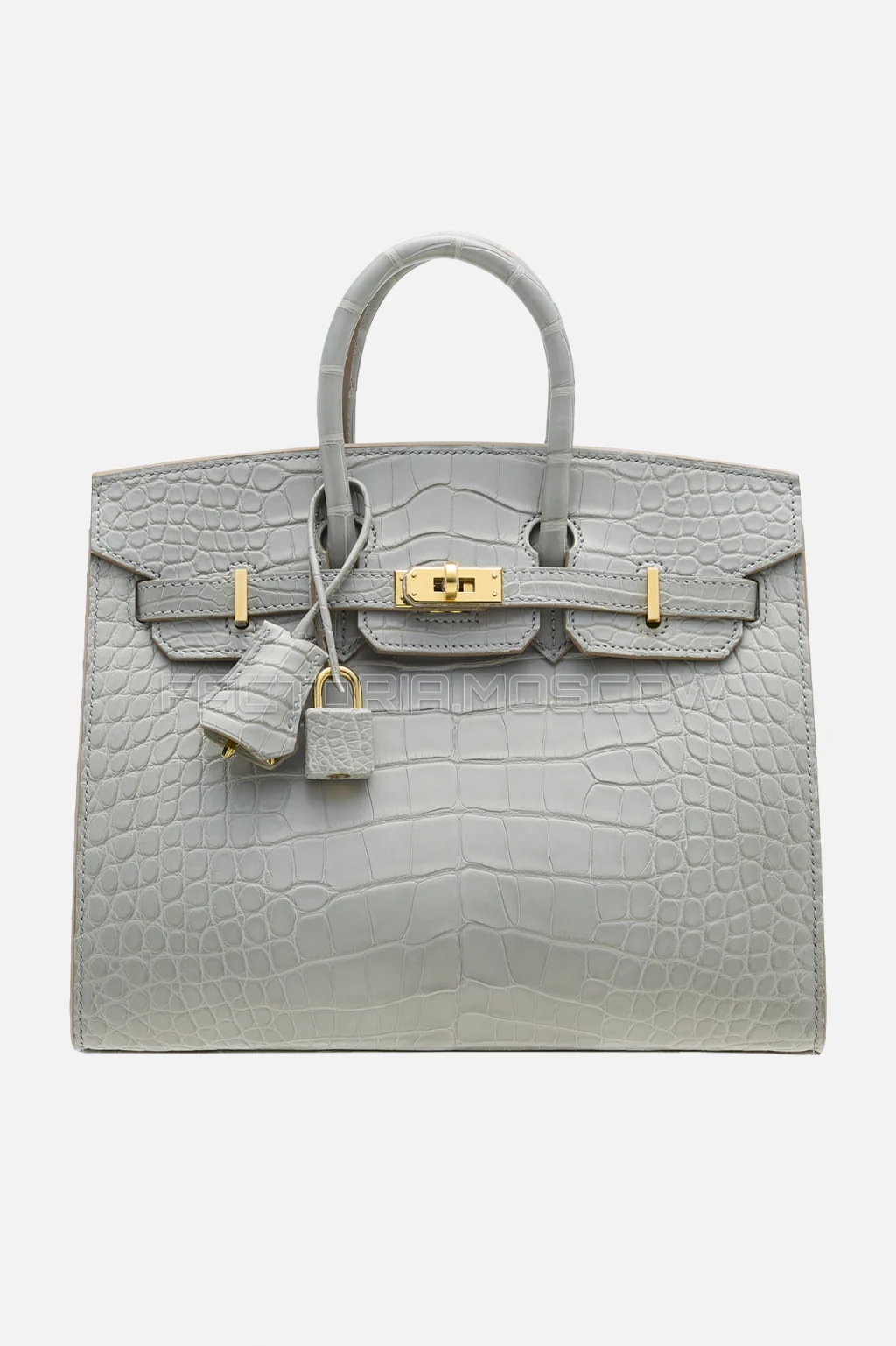 Hermes Birkin Sellier 25 Matte Gris Perle Alligator GHW