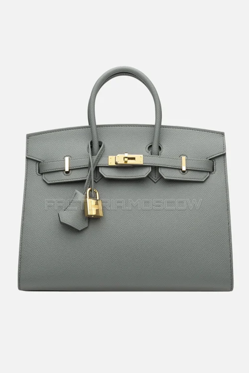 Hermes Birkin Sellier 25 Epsom Vert De Gris GHW