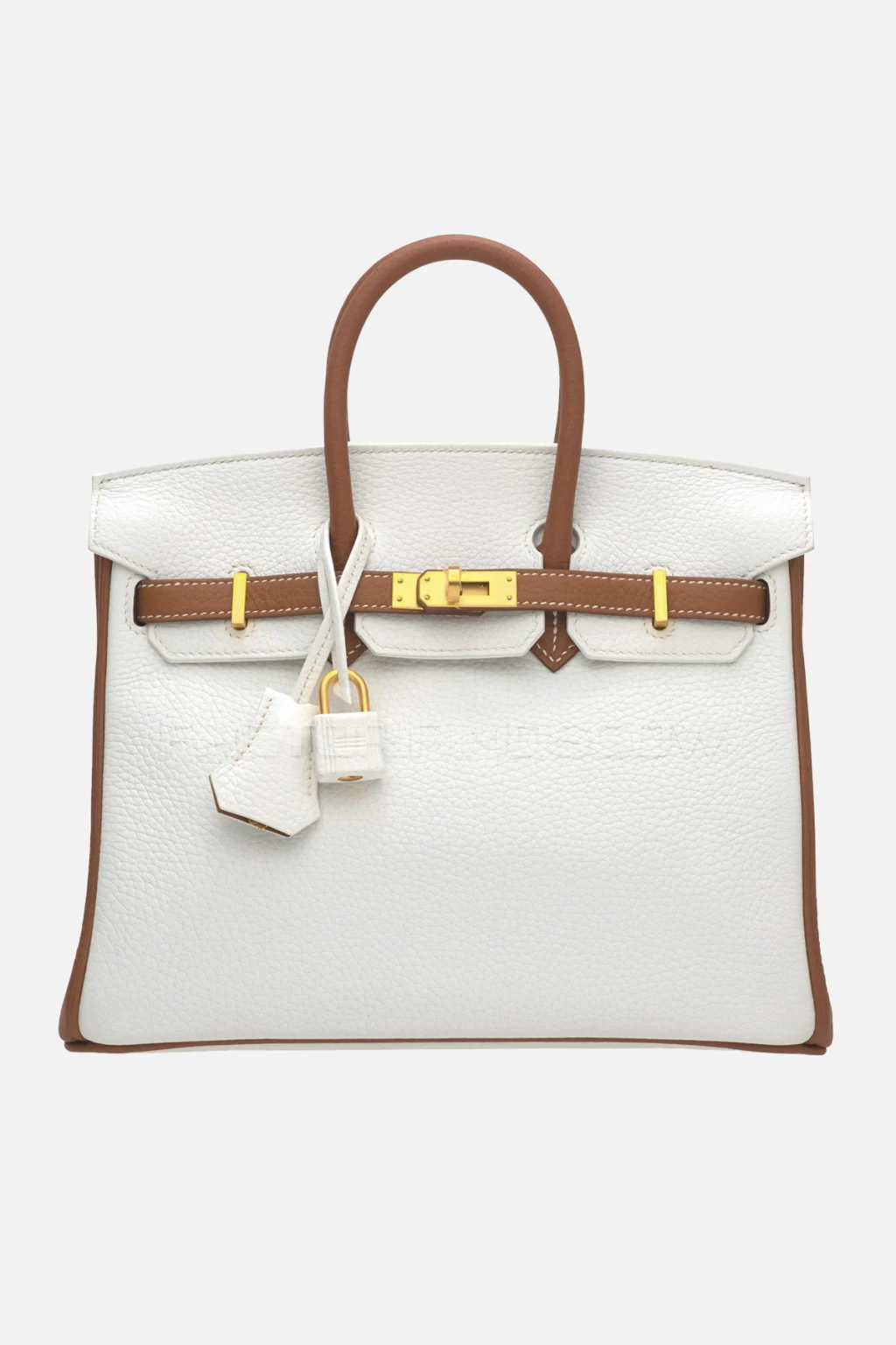 Hermes HSS Birkin 25 Clemence White/Gold GHW