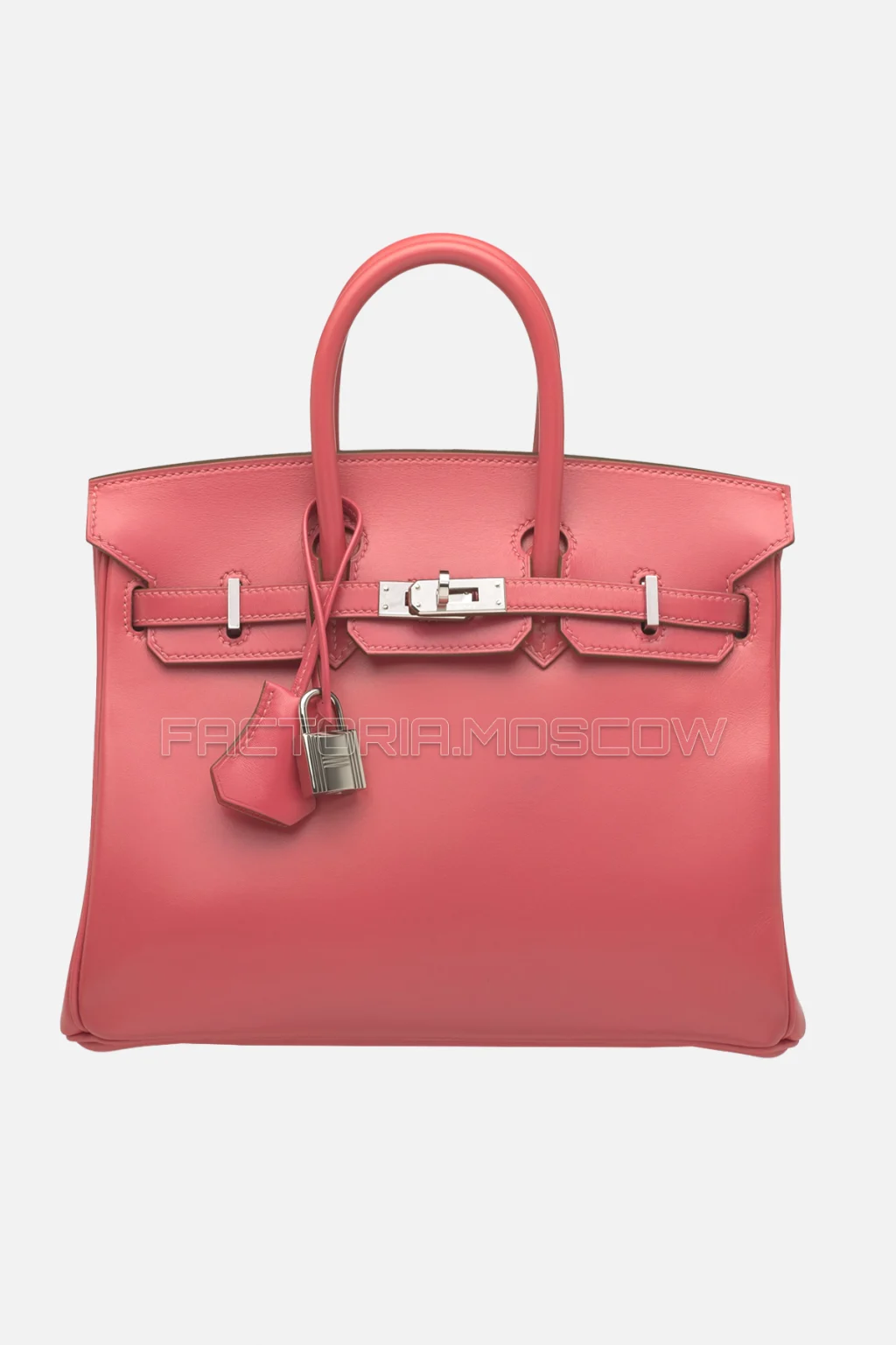 Hermes Birkin Sellier 25 Tadelakt Rose Lipstick PHW