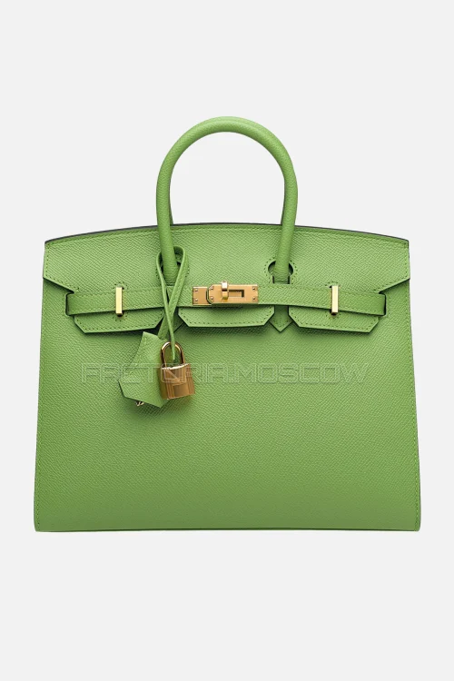 Hermes Birkin Sellier 25 Epsom Vert Criquet GHW