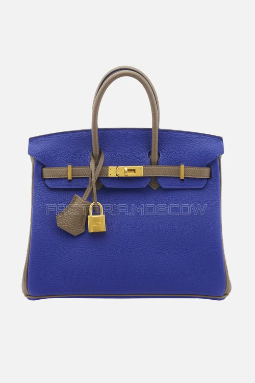 Hermes HSS Birkin 25 Togo Bleu Electrique/Etoupe GHW