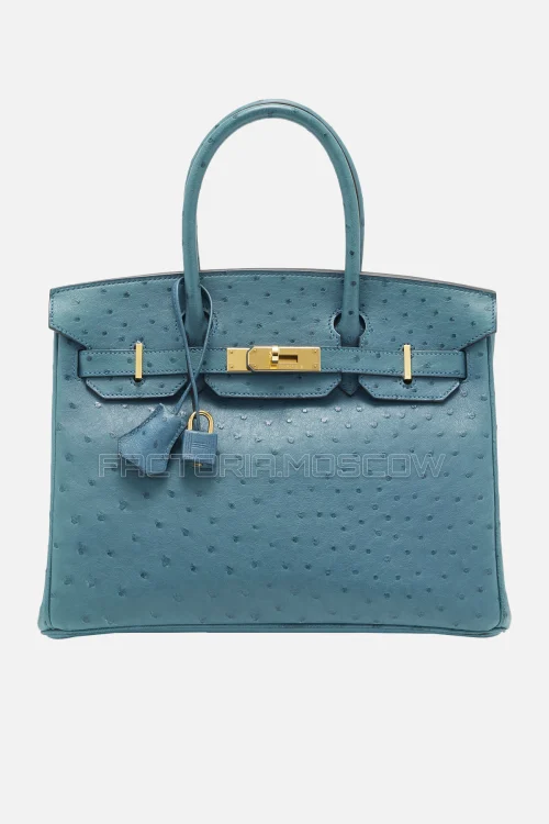Hermes Birkin 30 Bleu Cobalt Ostrich GHW