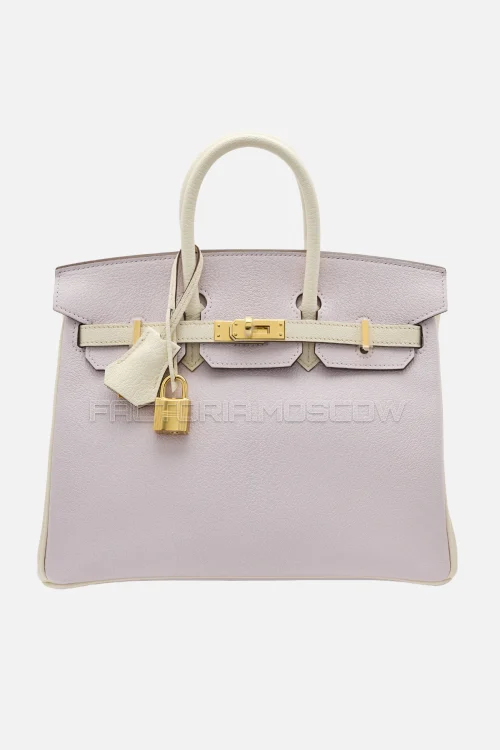 Hermes HSS Birkin 25 Chevre Mauve Pale/Nata GHW