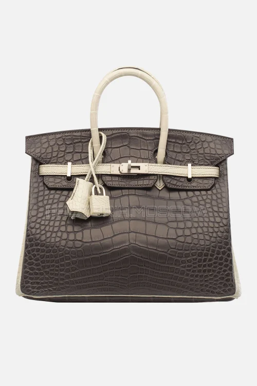 Hermes HSS Birkin 25 Matte Alligator Gris Fonce/Beton PHW