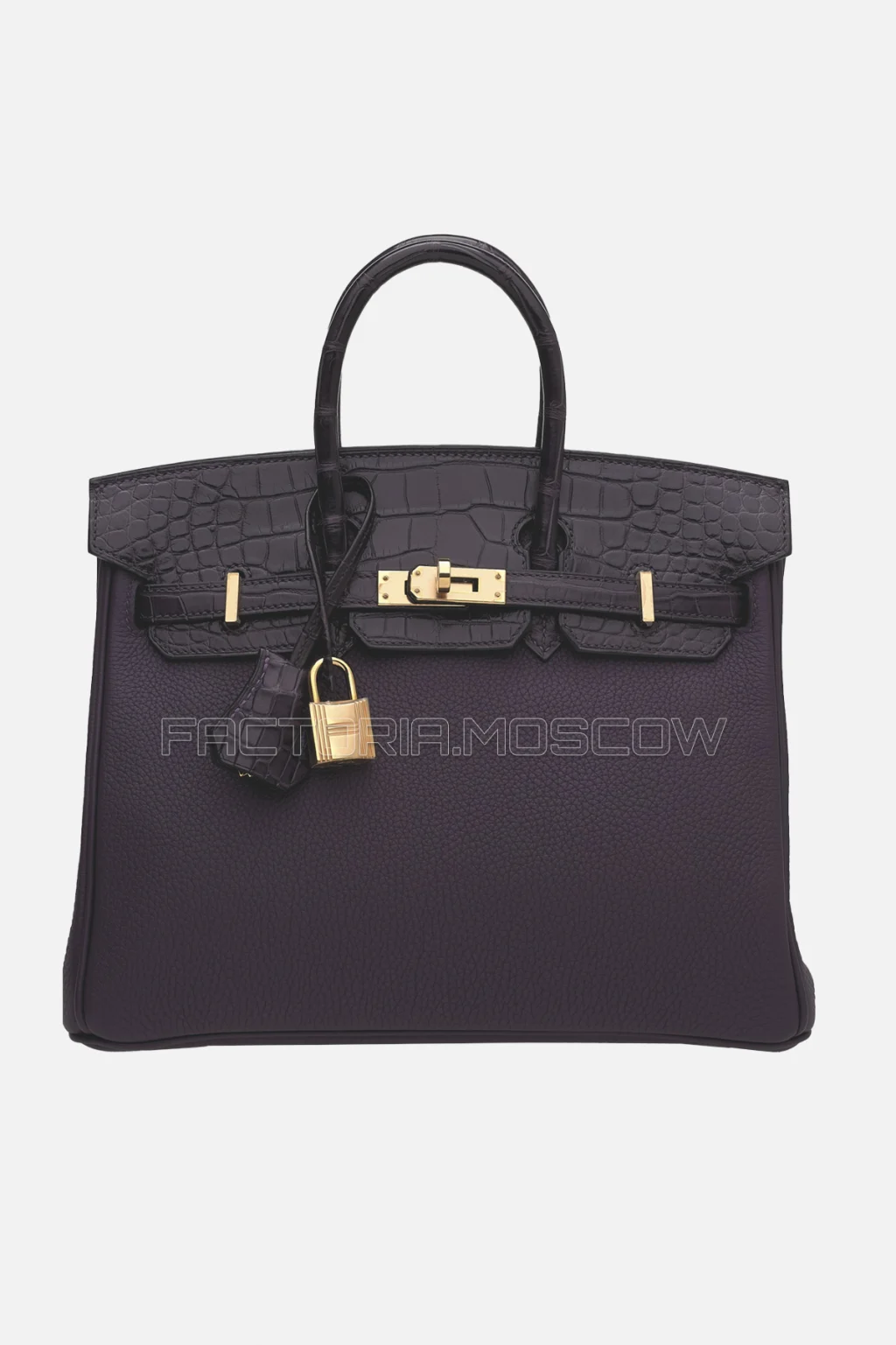 Hermes Birkin Touch 25 Matte Prunoir Alligator/Raisin Togo RGHW