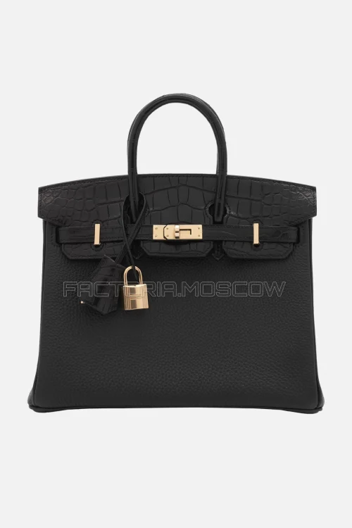 Hermes Birkin Touch 25 Matte Black Alligator/Togo RGHW