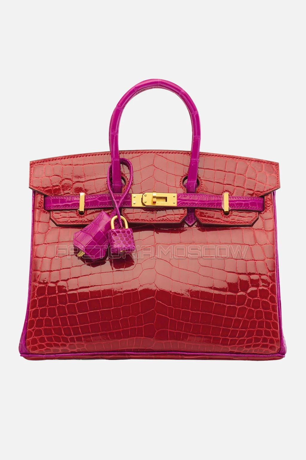 Hermes HSS Birkin 25 Shiny Braise/Rose Sheherazade Niloticus Crocodile GHW