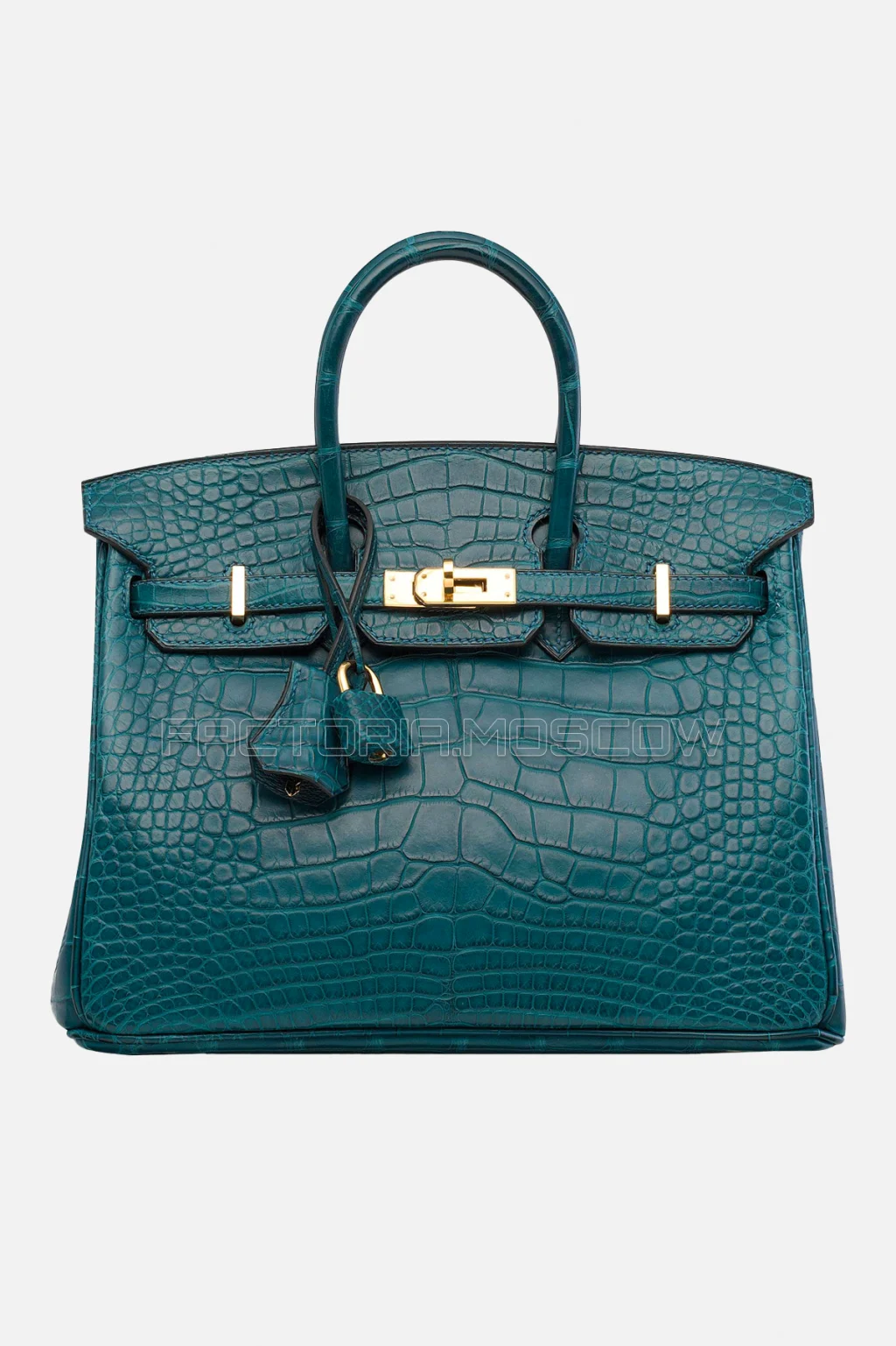 Hermes Birkin 25 Matte Alligator Bleu Colvert GHW