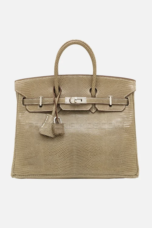Hermes Birkin 25 Shiny Ficelle Niloticus Lizard PHW