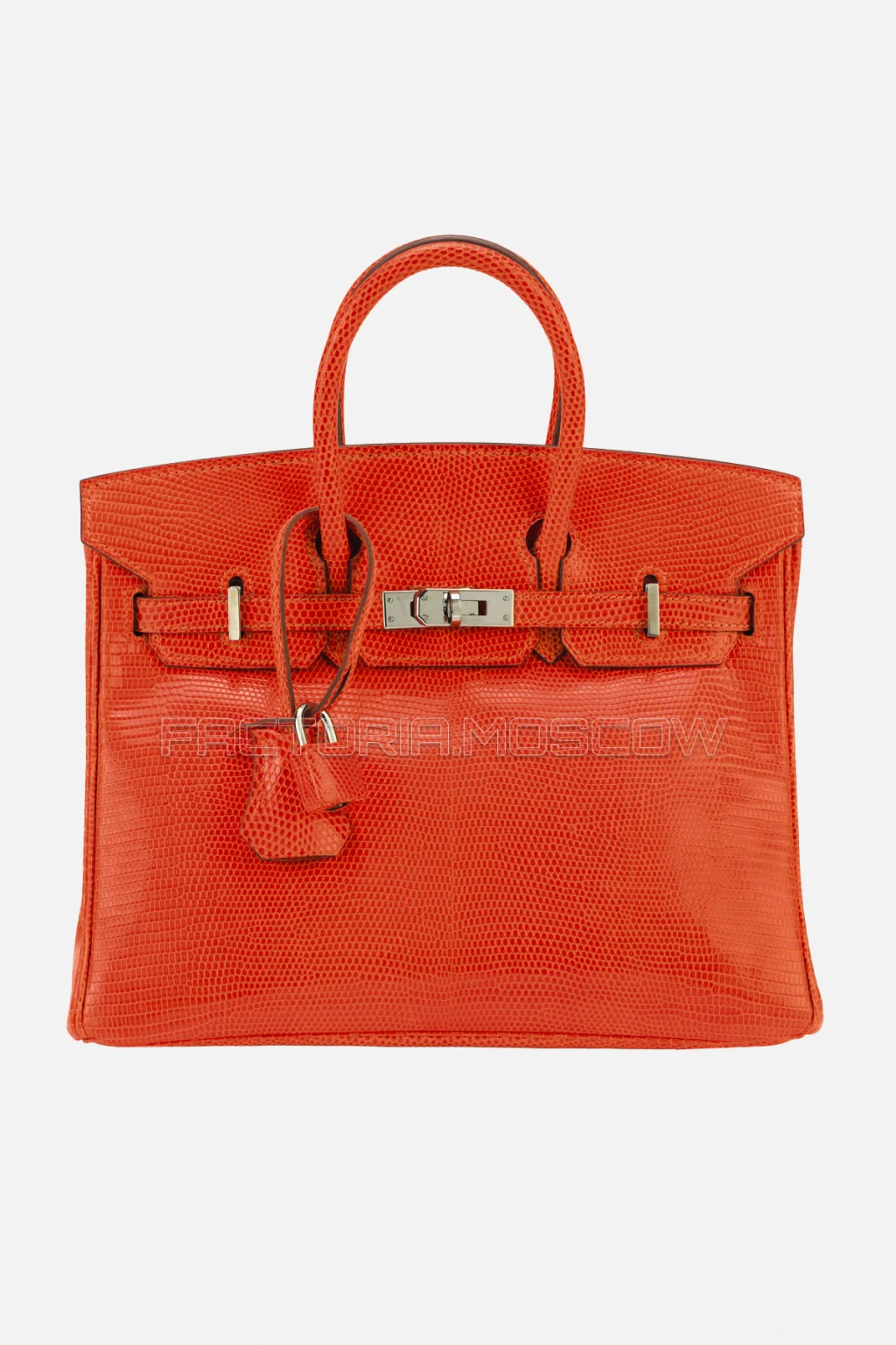 Hermes Birkin 25 Shiny Tangerine Lizard PHW