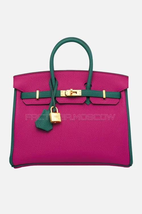 Hermes HSS Birkin 25 Clemence Magnolia/Malachite GHW