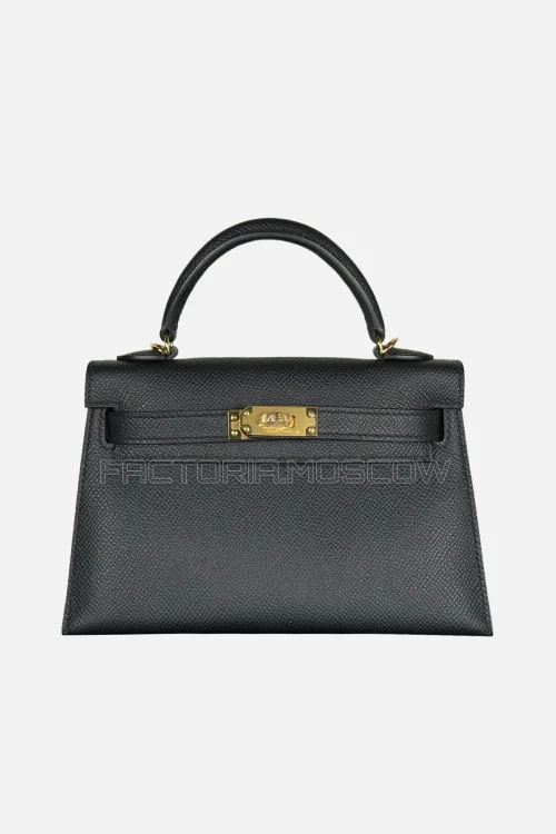 Hermes Kelly Mini 20 Epsom Colour Black GHW