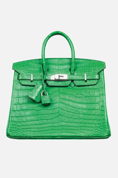 Hermes Birkin 25 Matte Cactus Niloticus Crocodile PHW