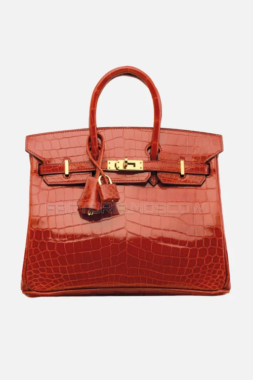 Hermes Birkin 25 Shiny Sanguine Niloticus Crocodile GHW