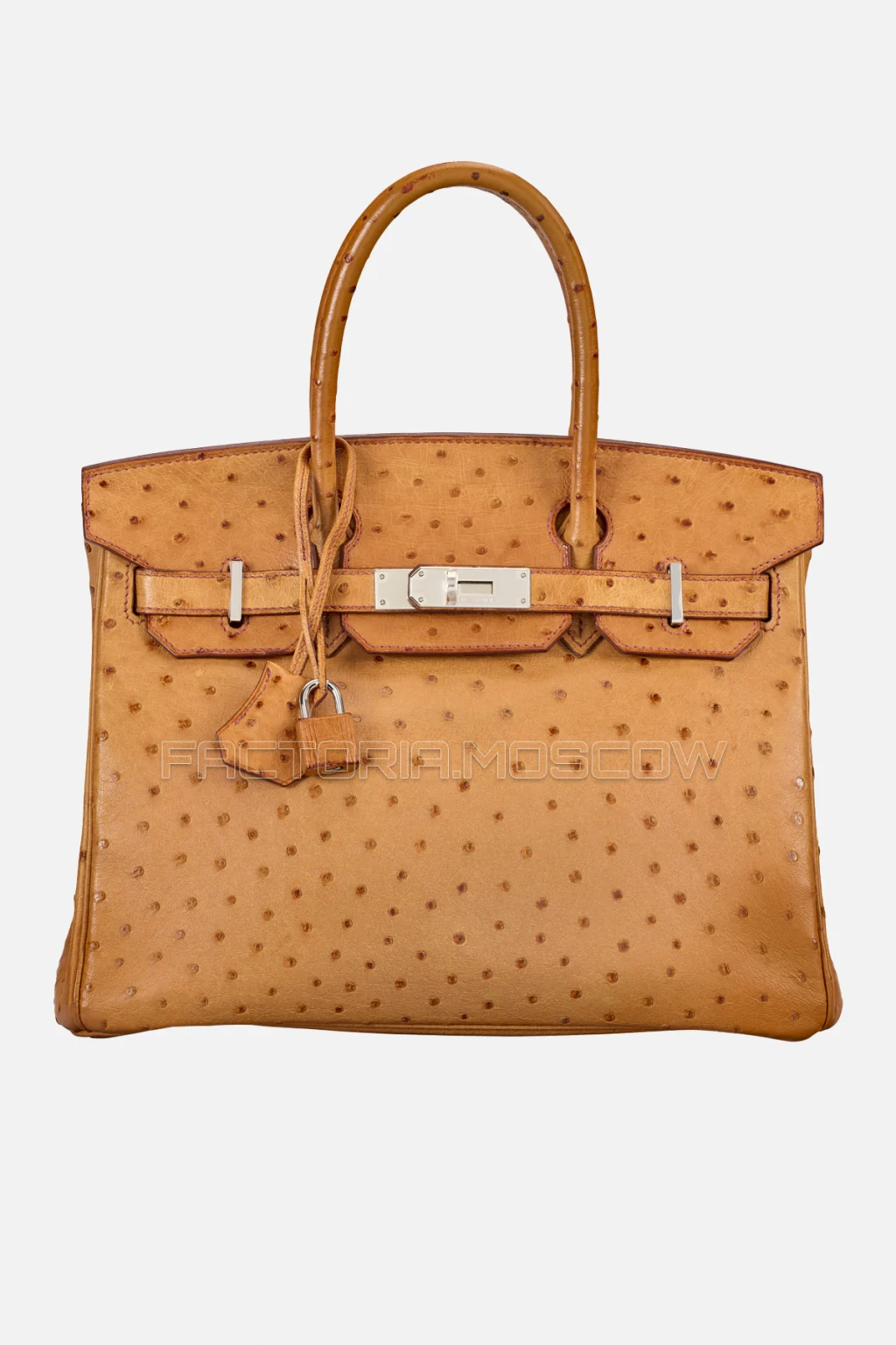 Hermes Birkin 30 Cognac Ostrich PHW