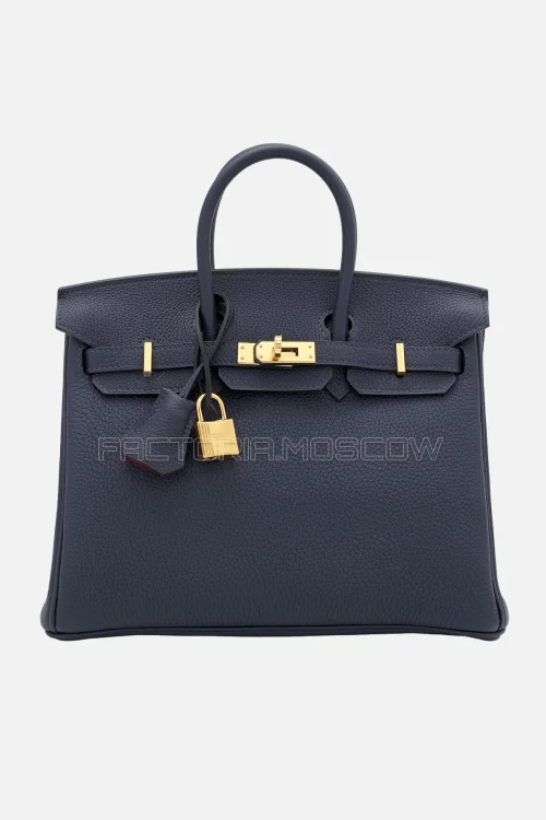 Hermes HSS Birkin 25 Togo Bleu Nuit/Rouge Grenat GHW