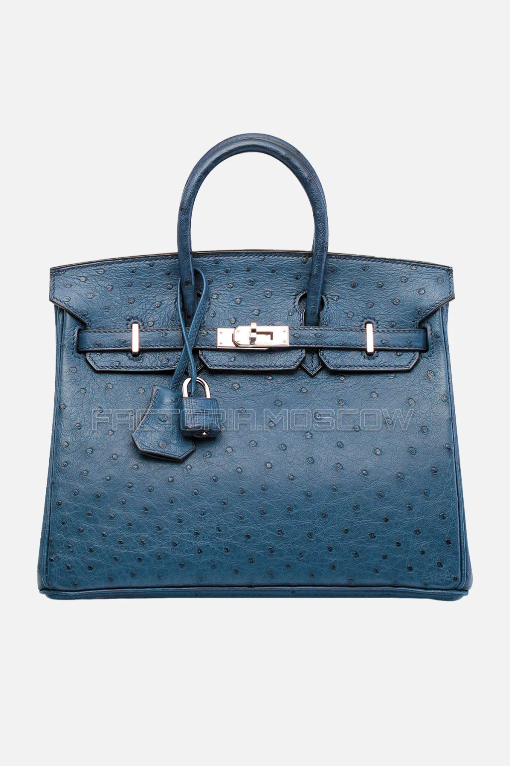 Hermes Birkin 25 Ostrich Bleu Roi PHW